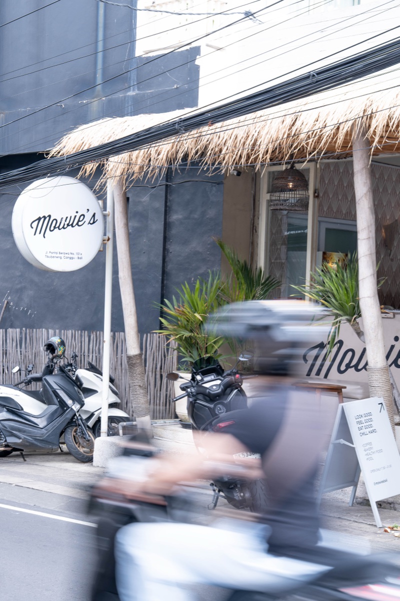 Mowie's Berawa shopfront on the lane